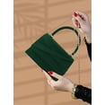 thumbnail image 3 of Women's Satin Evening Bag Top Handle Clutch Purse, Pleated Formal Handbag for Wedding Guest Party Prom Dinner, 3 of 7