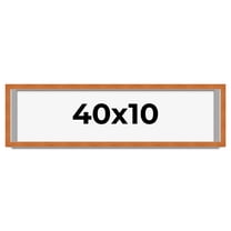 40x10 Shadow Box Frame Brown | 0.875 Inches Deep Real Wood Contemporary Shadowbox Display Frame |