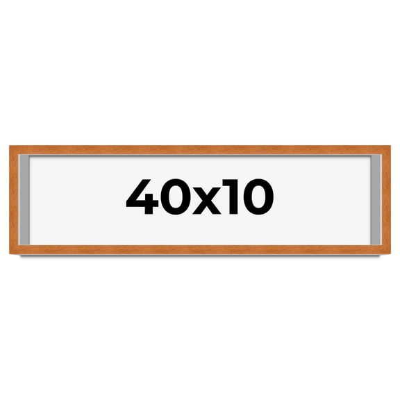 40x10 Shadow Box Frame Brown | 0.875 Inches Deep Real Wood Contemporary Shadowbox Display Frame |