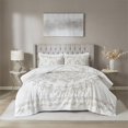 thumbnail image 2 of Madison Park Violette 100 Percent Cotton Tufted Coverlet Set in Ivory, 2 of 12