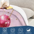 thumbnail image 5 of 60x80 inch Crystal Fleece & Arctic Fleece Blanket Soft Bed Throws for Home or Camping Watercolor Sparkling Cherries, 5 of 7