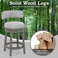 thumbnail image 4 of 27/31 Inch Swivel Bar Stool with Upholstered Back Seat and Footrest, 4 of 7