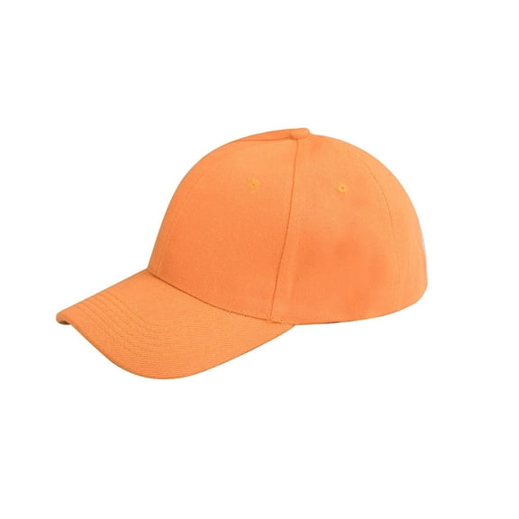 100% Cotton Solid Blank Baseball Cap, Adjustable Dad Hat for Men and Women, Classic Peaked Sun Hat for Outdoor Sports and Daily Wear Orange