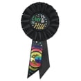 thumbnail image 2 of Pack of 6 Black and Green "Over the Hill" Happy Birthday Party Celebration Rosette Ribbons 6.5", 2 of 2