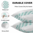 thumbnail image 5 of Outdoor Waterproof Throw Pillow Covers Set of 2 Green Check Plaid Pillowcases Lumbar Outdoor Pillows Cushion Case 20x12 Inch Buffalo Farmhouse Style Pattern Patio Pillows for Couch Sofa Bed Garden, 5 of 9