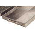 thumbnail image 5 of DecMode 24", 20"W Gray Wooden Handmade Cowhide Tray with Slot Handles, 2-Pieces, 5 of 7