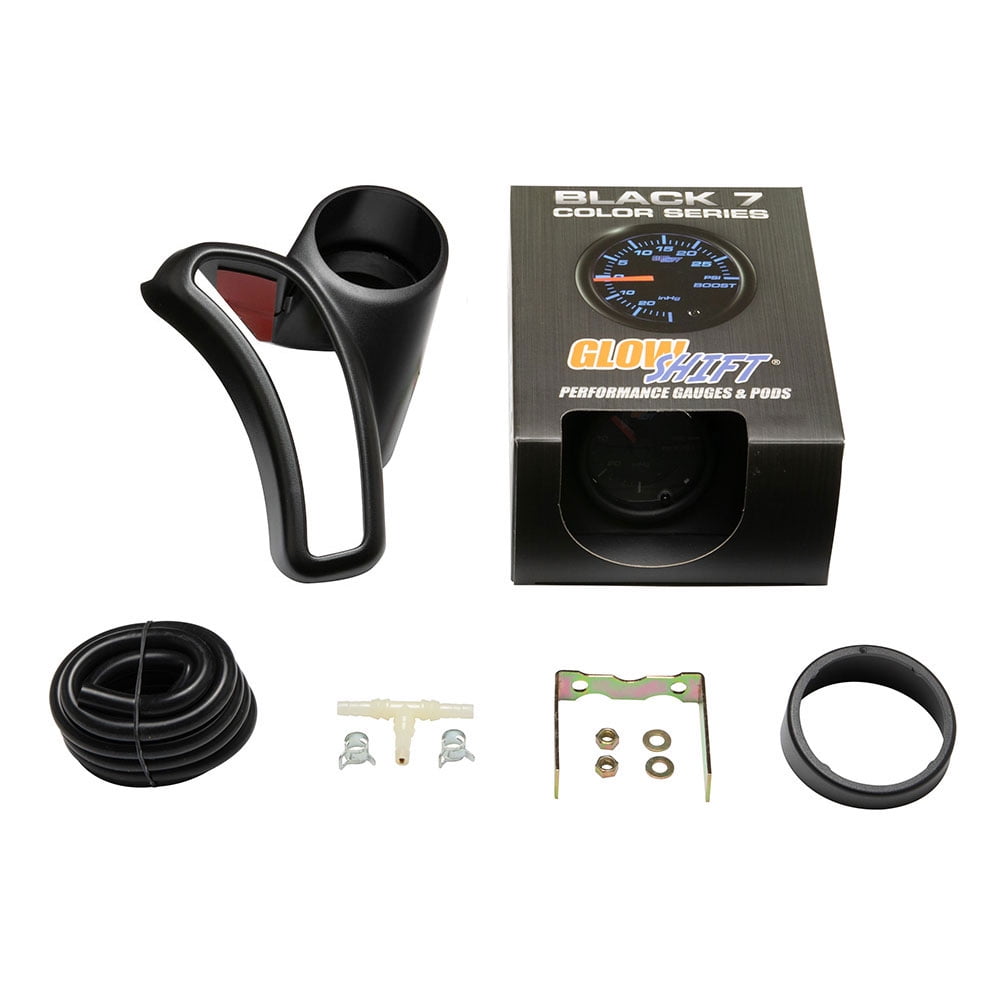 Right Mount Black Single Dashboard Gauge Pod & 15 PSI Boost/Vacuum