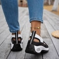 thumbnail image 4 of Women's Casual Shoes Thick Soled Round Toe Shallow Platform Slip on Comfortable Lightweight Suitable for Daily wear Walking Black Size 7.5, 4 of 7