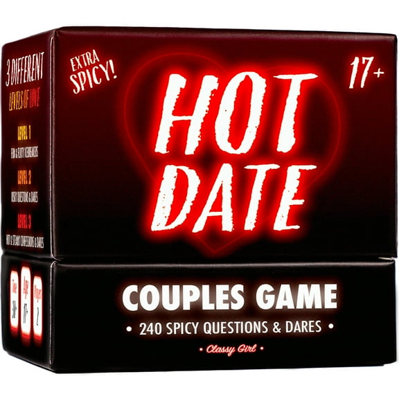Hot Date Couples Game for Adults - 240 Spicy, Fun Questions & Dares for Romantic Nights & Deep Relationships - Intimacy Conversation Cards - 2 Players