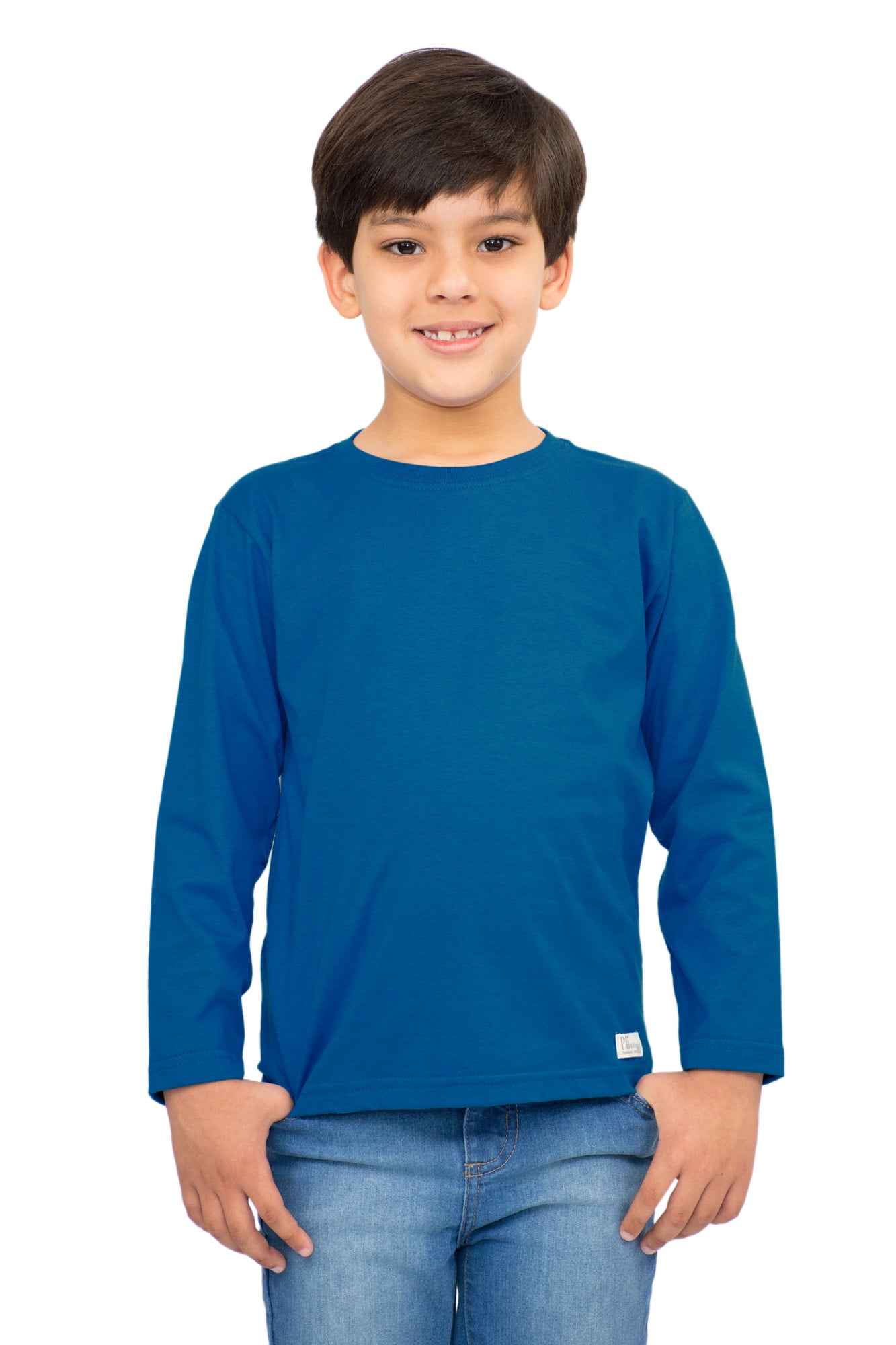 Pulla Bulla Little Boy Long Sleeve Basic Tee Shirt - Walmart.com