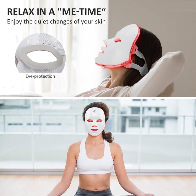 Morfone Red Light Mask for Face, 7-Color LED photo 8