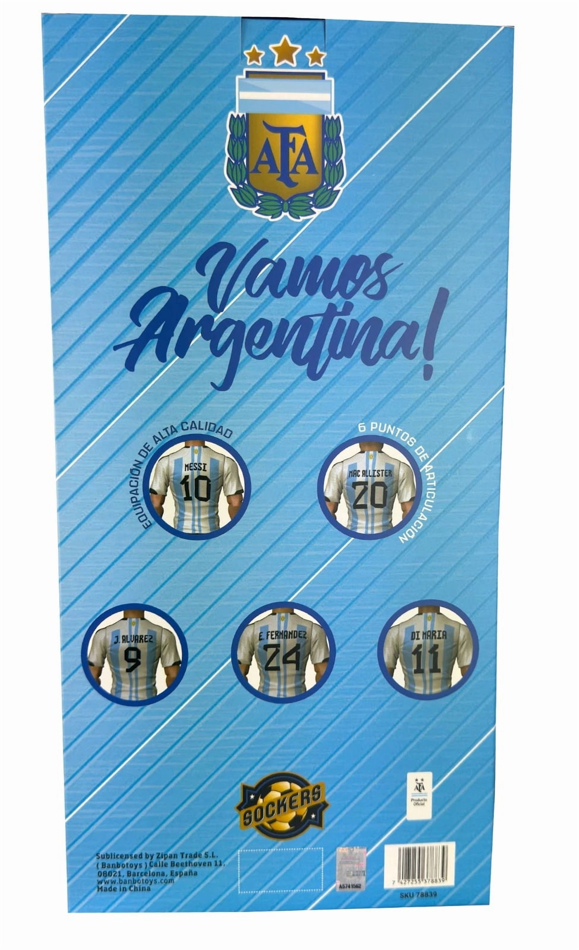Sockers Messi Argentina Action Figure, 12 in, PVC, 3 Star WC