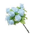 thumbnail image 2 of opvise 12Pcs/Bouquet Artificial Rose Anti-droop Easy to Bend 18 Colors Artificial Rose Flowers for Household Sky Blue, 2 of 8