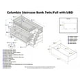 Columbia Staircase Bunk Bed Twin over Full with 2 Urban Bed Drawers in