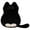Black, variant on XIANXIAN Cat Big Plush Hugging Pillow, Super Soft Kitten Kitty Stuffed Animals Toy Gifts for Kids, Girls, Bed, Christmas, Valentine 18.9"