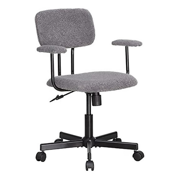 Pemberly Row Low Back Home Office Computer Chair with Armrest in Gray