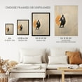 thumbnail image 3 of Qigong Serenity Shaolin Monk Practicing Mindfulness Tan Orange Charcoal Simple Oil Painting Art Print Framed Poster Wall Decor 12x16 inch, 3 of 5