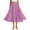 Pink, variant on Linen Maxi Skirts For Women Elastic High Waist Solid Color Summer Pleated Flowy Vintage Casual Loose Skirt (Free Size, Blue)