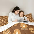 thumbnail image 5 of Manfei Cute Gingerbread Man Bedding Comforter Set, Western Christmas Twin Comforter Sets, Vintage Western Festival Reversible Bedding Set, Ultra Soft Home Decor, 2pcs, 5 of 8
