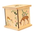 thumbnail image 3 of Alcancía de madera cuadrada, colección de alcancías, contenedor de regalo, estuche organizador para Ciervo, 3 of 9