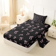 thumbnail image 2 of Erosebridal Ribbon Bow Twin Sheet Sets For Girls Teens,Pink Girly Bowknot Bedding 3-Piece, 2 of 6
