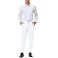 thumbnail image 2 of INSPIRE CHIC Men's Dress Solid Color Pants Straight Front Chino Slacks, 2 of 6