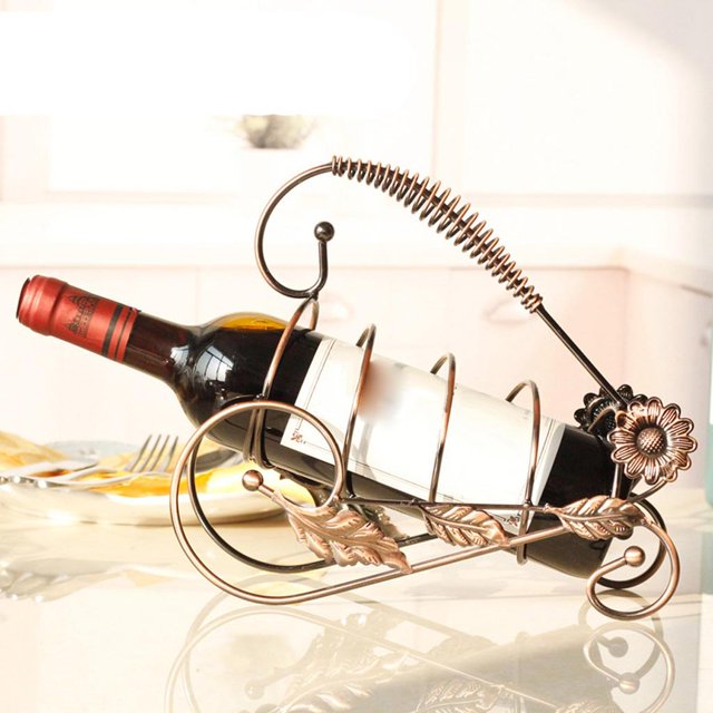 Estante de Almacenamiento para Barra de Bronce Perfecl Estante de Vino Rojo 26x9x10x22.5cm