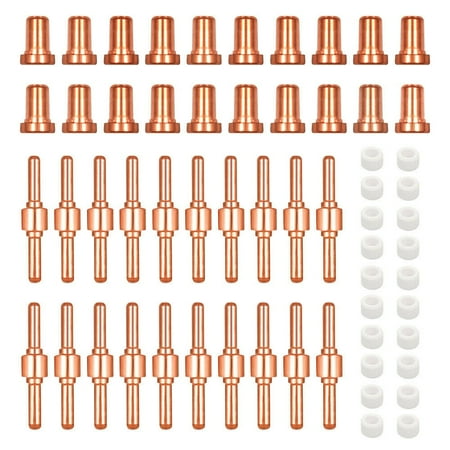 

Fule 60Pcs Plasma Cutter Nozzle Tips Consumables For LG-40 PT-31 Torch CUT40 CUT50