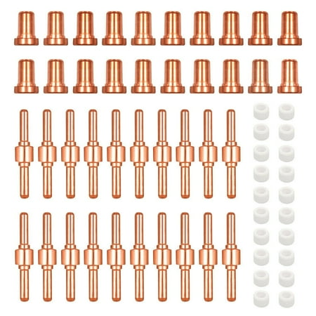 

Fule 60Pcs Plasma Cutter Nozzle Tips Consumables For LG-40 PT-31 Torch CUT40 CUT50