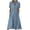 Blue, variant on Summer Dress for Women Sexy Womens Spring and Summer V-Neck Solid Denim Casual Short Sleeved Dress Summer Dress for Women with Sleeves Summer Dress with Sleeves for Women