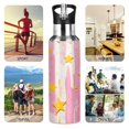 thumbnail image 7 of Yayeee 33oz Insulated Water Bottle Double Wall Stainless Steel with Flip Straw Lid, Flat Yellow Stars, 7 of 7