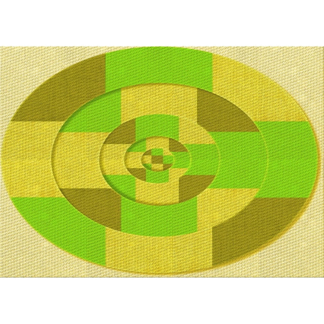 Ahgly Company Machine Washable Indoor Rectangle Transitional Chameleon Green Area Rugs, 8' x 12'
