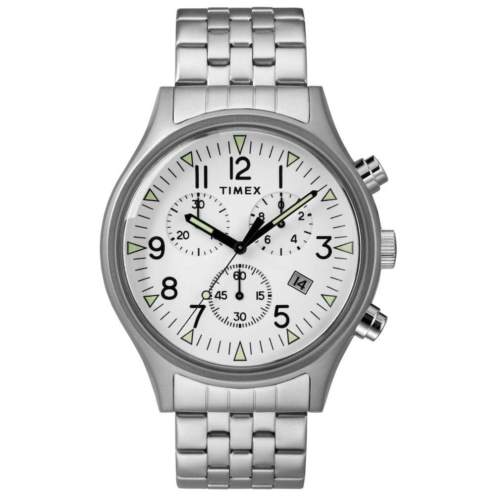 42mm Stainless Steel Timex Mk1 Steel Watch With Steel Bracelet
