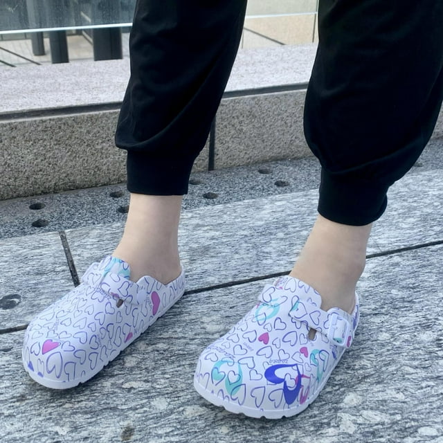 2 piezas para mujer Zuecos de enfermería Sandalias Calzado de playa Zapatillas de enfermera impermeables de trabajo - Amor 36 37 Soledad Zapatillas de mujer