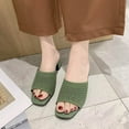 thumbnail image 2 of Anuirheih Slip on Sandals Women,Women's Flat Shoes Ladies Beach Sandals Summer Non-Slip Causal Slippers(Green), 2 of 6