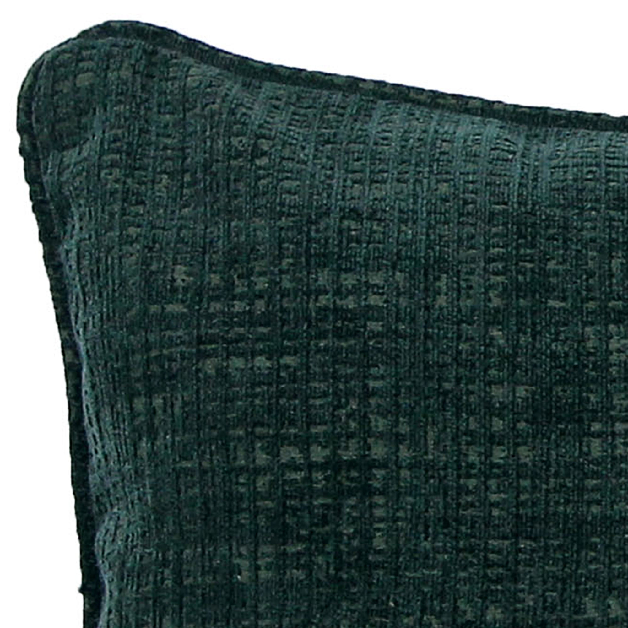 Jordan Manufacturing 18" x 18" Hatched Emerald Green Solid Square Decorative Throw Pillow with Welt