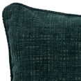 thumbnail image 2 of Jordan Manufacturing 18" x 18" Hatched Emerald Green Solid Square Decorative Throw Pillow with Welt, 2 of 5