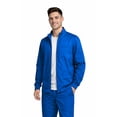 thumbnail image 2 of M&M SCRUBS Men’s Scrub Jacket Zip Front – Stretch Medical Warm-Up Jacket with 5 Pockets, ID Loop (True Royal Blue, X-Small), 2 of 8