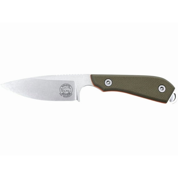 White River Knives M1 Pro Fixed Blade Knife 3" Drop Point CPM MagnaCut Stonewashed Blade G-10 Handle Green
