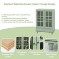thumbnail image 5 of Noble House Minimalist Buffet Cabinet with Glass Doors and Drawer, Sideboard Cupboard for Dining Room, Mint Green, 5 of 18
