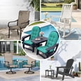 thumbnail image 3 of HONEY HOME Outdoor Adirondack Chair Cushions, 44x19x4 inch Waterproof Rocking Chair Cushion and 17x19 Ottoman Cushion for Patio, Garden, 3 of 7