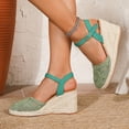 thumbnail image 3 of Dakaela Closed Toe Wedge Sandals for Women Woven Hollow out Platform Espadrilles 2026 Arch Support Summer Casual High Heels Size 6-10, 3 of 7