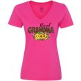thumbnail image 3 of Inktastic Blessed Grandma Sunflowers and Leopard Print Women's V-Neck T-Shirt, 3 of 5