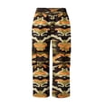thumbnail image 5 of YOIAVAIOY Hawaii Capri Pants for Women Casual Tropical Floral Print Pants Elastic High Waist Drawstring Summer Beach Trousers Orange XXL, 5 of 8