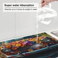 thumbnail image 5 of Yiaed Flower Covered Vintage Car Print Highly Absorbent Microfiber Kitchen Counter Mat, Dish Drying Pad for Dishes, Utensils, Pots and Pans, Large 18" x 24", 5 of 7