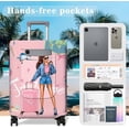 thumbnail image 2 of Travel Luggage Cover Suitcase Girl Protector Storage Fits 18-32 Inch Luggage Flower Luggage Protector Wheel Covers Patterned Travel with Pocket Elastic Luggage Anti-scratch Suitcase Cover L, 2 of 6