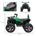 thumbnail image 2 of Green 12V Ride-On ATV Quad for Outdoor Fun – Battery Powered Four Wheeler with MP3 & Lights – Durable Design for Lawns & Driveways – 39" x 25.5", 2 of 7