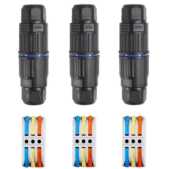 Conector de cable eléctrico MELIFE impermeable IP68, 3 piezas
