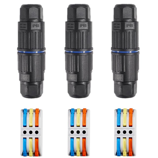 Conector de cable eléctrico MELIFE impermeable IP68, 3 piezas