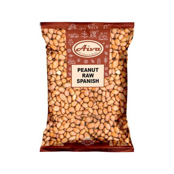 Aiva Blanched Peanuts Raw - 4 lb (Uncooked Gourmet Quality Nut USA Groun)